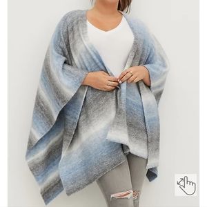 NWT Torrid Ruana - Spacedye Multicolor Wrap/Poncho